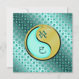 Aquarius & Metal Snake Card