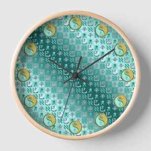 Aquarius & Metal Snake Clock