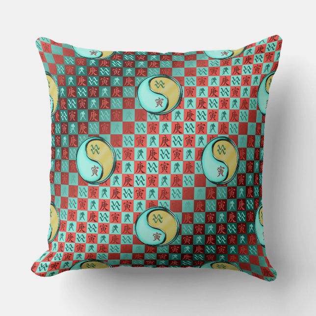 Aquarius & Metal Tiger Cushion (Front)