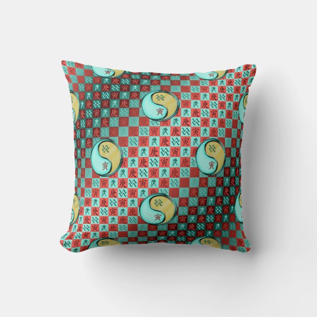 Aquarius & Metal Tiger Cushion (Front)
