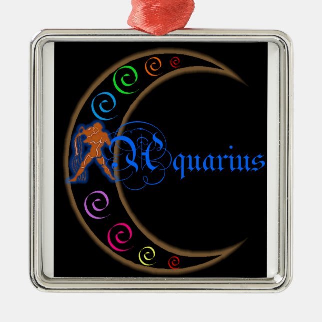 Aquarius Metal Tree Decoration (Front)