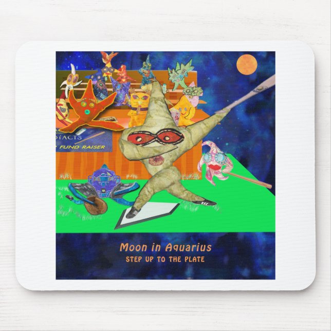 Aquarius Moon Mouse Mat (Front)