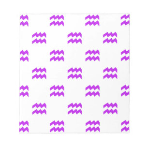 Aquarius Pattern Purple Notepad