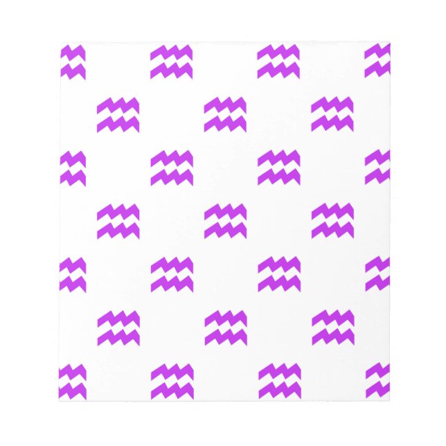Aquarius Pattern Purple Notepad (Front)