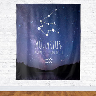 Aquarius   Personalised Astrology Tapestry