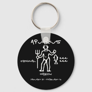 Aquarius Personalised Key Ring