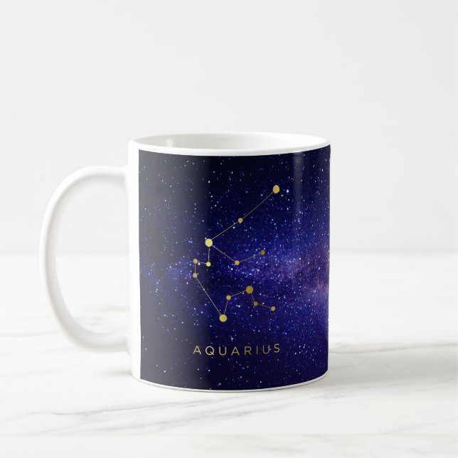 Aquarius Personalised Mug Birthday Gift (Left)