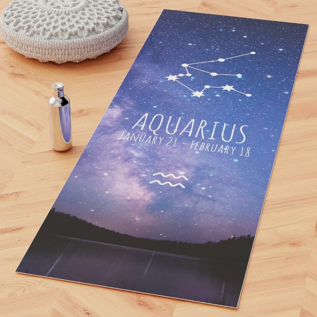 Aquarius | Personalised Zodiac Astrology Yoga Mat (Creator Uploaded)