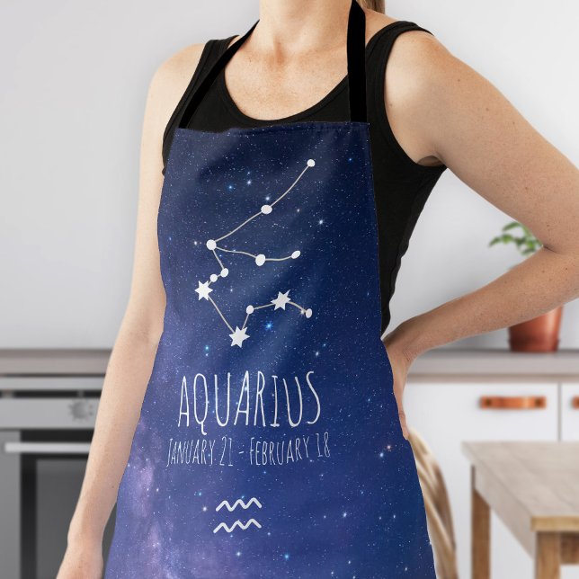 Aquarius | Personalised Zodiac Constellation Apron (Creator Uploaded)