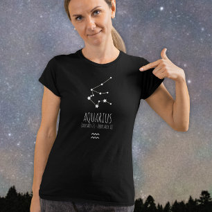 Aquarius   Personalised Zodiac Constellation T-Shirt