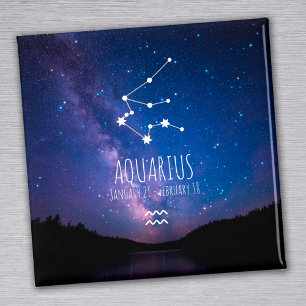 Aquarius   Personalized Zodiac Constellation Magnet
