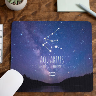 Aquarius   Personalized Zodiac Constellation Mouse Mat
