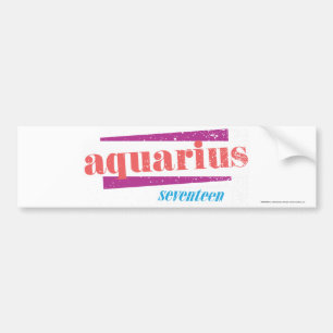 Aquarius Pink Bumper Sticker
