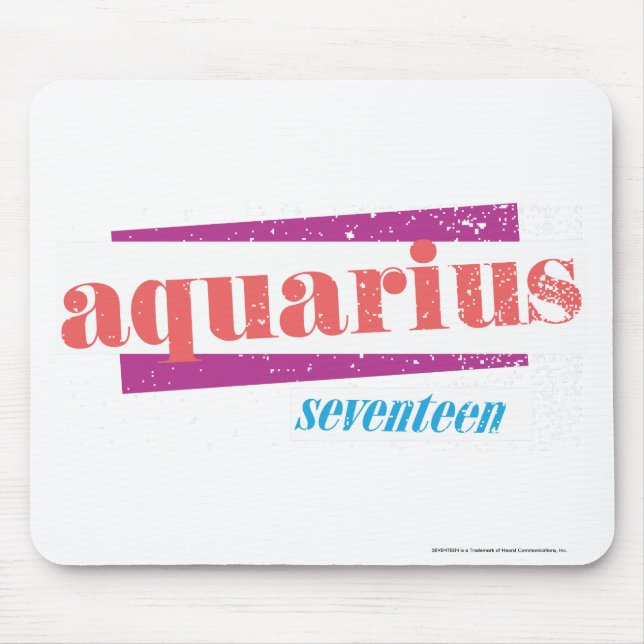 Aquarius Pink Mouse Mat (Front)