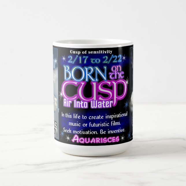 Aquarius Pisces Zodiac cusp 15 oz mug (Center)