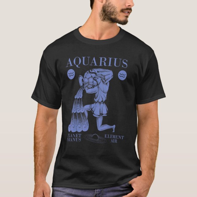 Aquarius  Planet Uranus  Element Air 3 T-Shirt (Front)