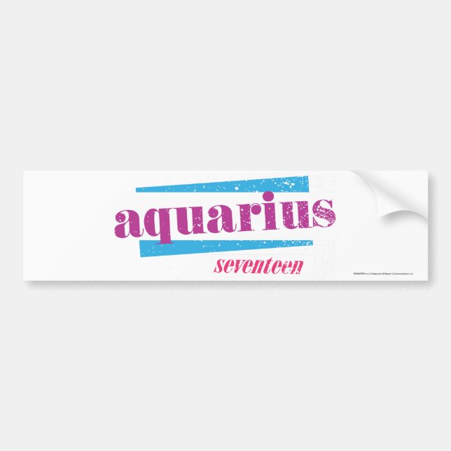 Aquarius Purple Bumper Sticker (Front)