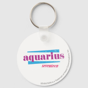 Aquarius Purple Key Ring
