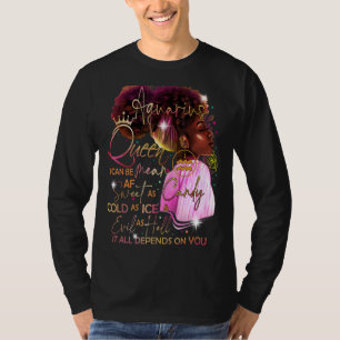 Aquarius Queen Sweet As Candy Birthday For Black T-Shirt