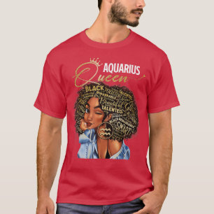 Aquarius Queen Sweet As Candy Birthday Gift For Bl T-Shirt