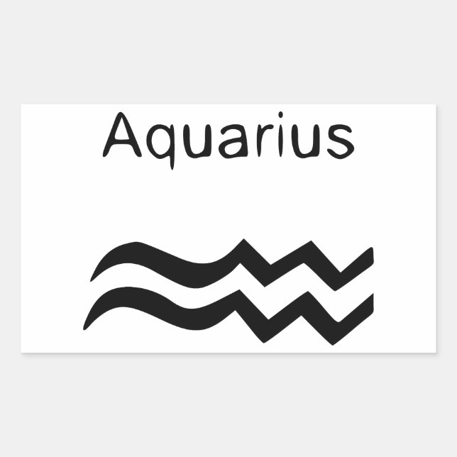 Aquarius Rectangular Sticker (Front)