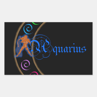 Aquarius Rectangular Sticker