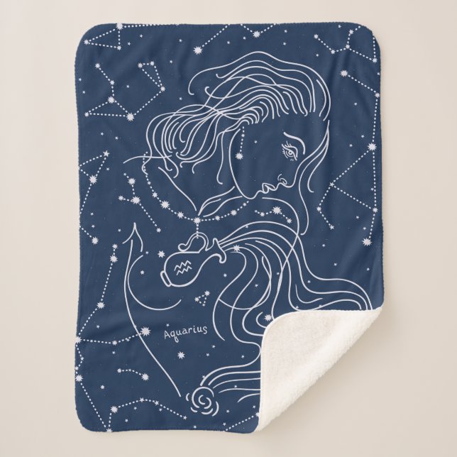 Aquarius Sherpa Blanket (Front)