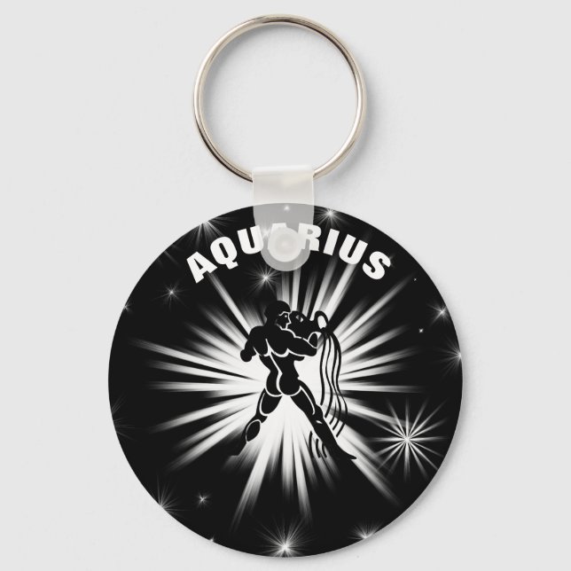 Aquarius sign key ring (Front)