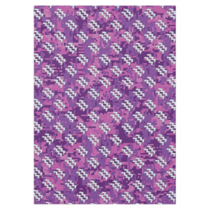 Aquarius Sign on fuchsia pink digital camo Tablecloth