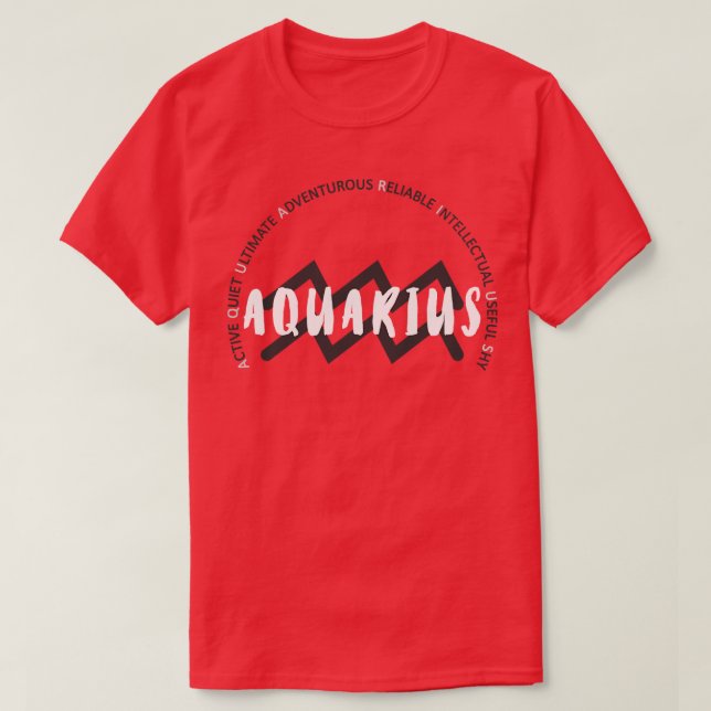 Aquarius Sign T-Shirt (Design Front)