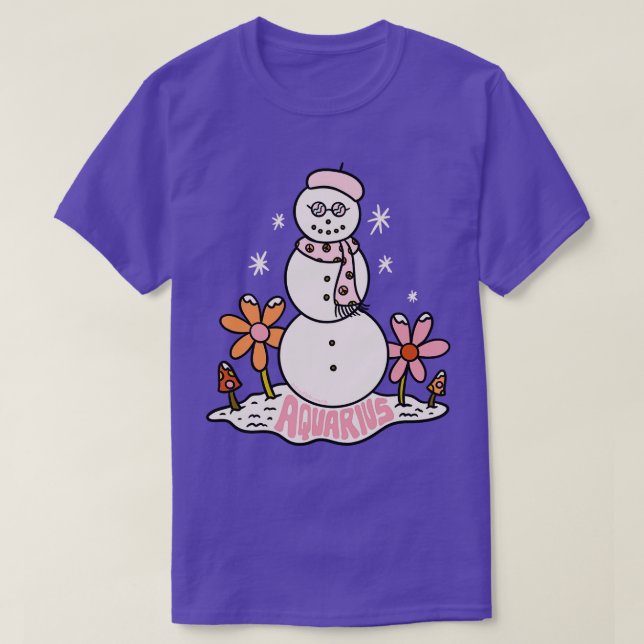 Aquarius Snowman T-Shirt (Design Front)