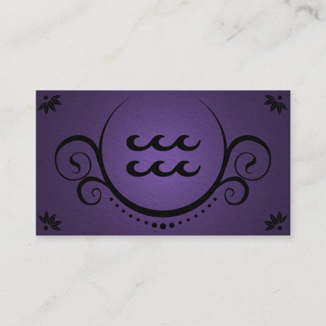 aquarius sophistications business card (Front)