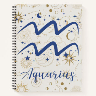 Aquarius Spiral Notebook