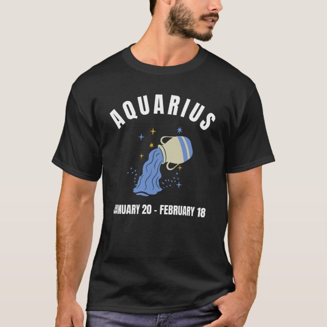 Aquarius star sign T-Shirt (Front)