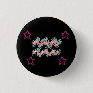 AQUARIUS Stars 3 Cm Round Badge