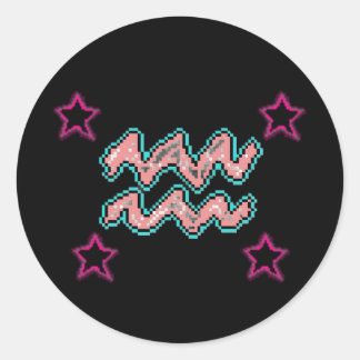 AQUARIUS Stars Classic Round Sticker