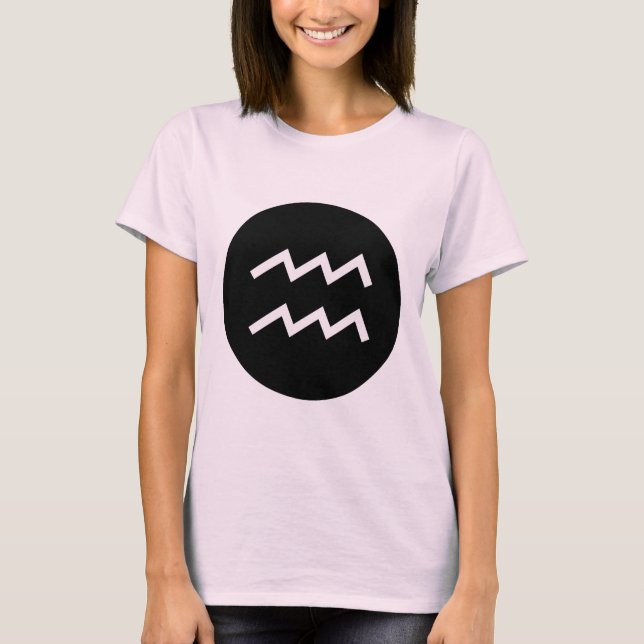 Aquarius Symbol - Customised T-Shirt (Front)