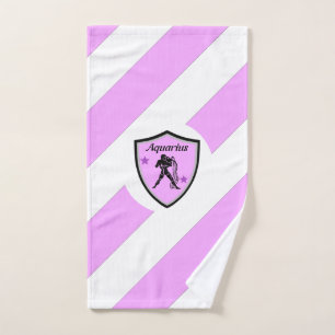 Aquarius symbol     hand towel