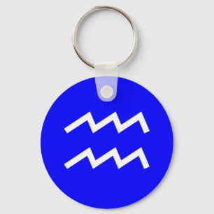 Aquarius Symbol Key Ring