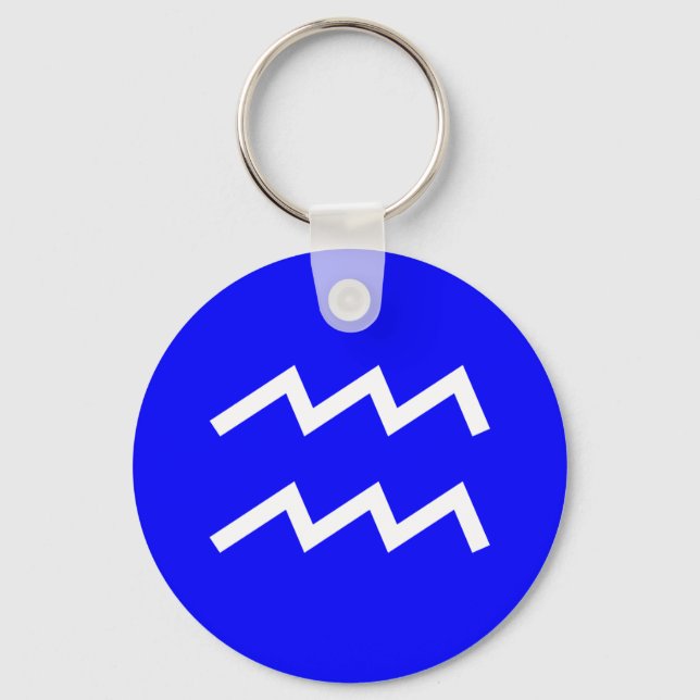 Aquarius Symbol Key Ring (Front)