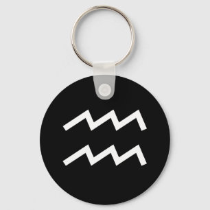 Aquarius Symbol Key Ring