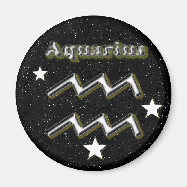 Aquarius symbol magnet (Front)