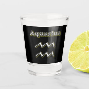 Aquarius symbol shot glass