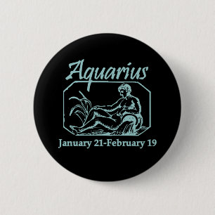 Aquarius Teal 6 Cm Round Badge