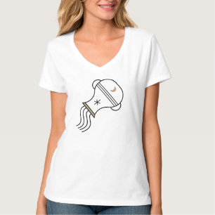 Aquarius the water bearer black and gold astrology T-Shirt