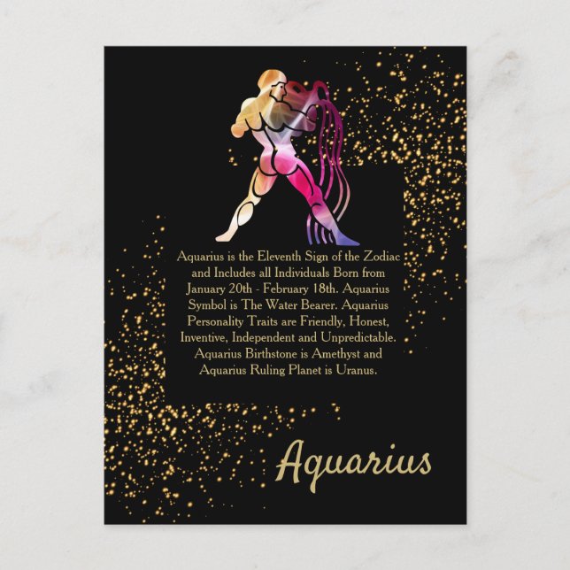 Aquarius the Water Bearer Postcard (Front)