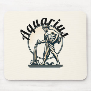 Aquarius the Water Bearer Vintage Zodiac Mouse Mat