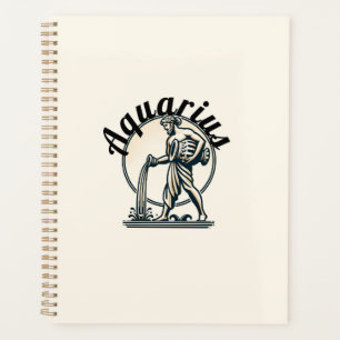 Aquarius the Water Bearer Vintage Zodiac Planner