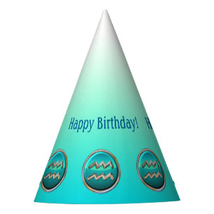 Aquarius - The Water Bearer Zodiac Sign Party Hat
