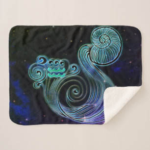 aquarius the water carrier zodiac blanket